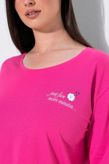 Ulla Popken 852747 Parte de cima de pijama de manga comprida Rosa - Pijamas/Loungewear - 
