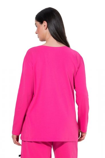 Ulla Popken 852747 Parte de cima de pijama de manga comprida Rosa - Pijamas/Loungewear - 