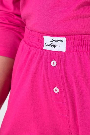 Ulla Popken 852752 Calções de pijama às riscas pack de 2 Rosa - Pijamas/Loungewear - 