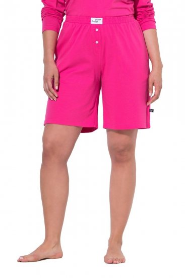 Ulla Popken 852752 Calções de pijama às riscas pack de 2 Rosa - Pijamas/Loungewear - 