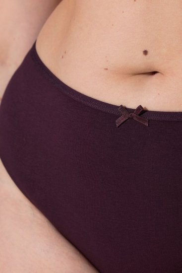 Ulla Popken 852758 Tangas com padrão pack de 5 Ameixa - Cuecas - 