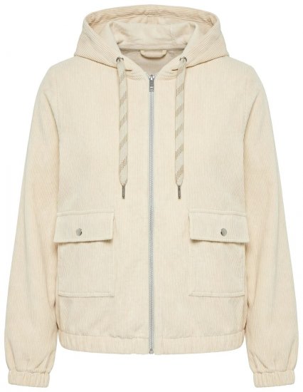 Ulla Popken 852802 Casaco de bombazina Branco sujo - Jaquetas - Casacos plus size para mulher