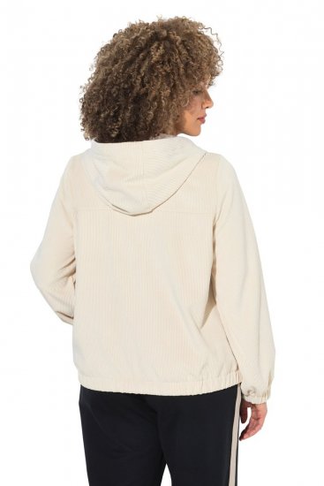 Ulla Popken 852802 Casaco de bombazina Branco sujo - Jaquetas - Casacos plus size para mulher