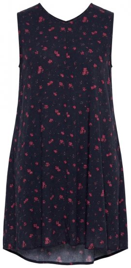 Ulla Popken 852824 Vestido floral Preto - Vestidos de verão - Vestidos de verão plus size
