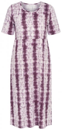 Ulla Popken 852854 Vestido midi às riscas Castanho - Vestidos midi - Vestidos Midi Tamanhos Grandes