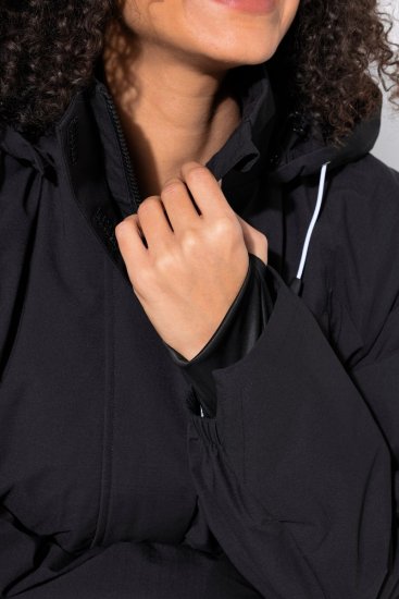 Ulla Popken 852901 Sobretudo técnico Preto - Casacos - Casacos de Mulher em Tamanhos Grandes