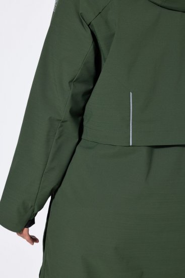 Ulla Popken 852901 Sobretudo técnico Verde azeitona - Casacos - Casacos de Mulher em Tamanhos Grandes