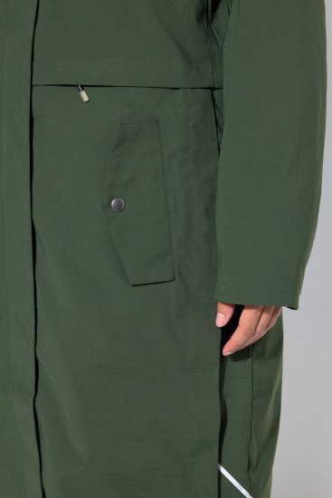 Ulla Popken 852901 Sobretudo técnico Verde azeitona - Casacos - Casacos de Mulher em Tamanhos Grandes