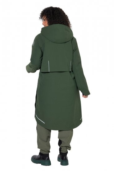 Ulla Popken 852901 Sobretudo técnico Verde azeitona - Casacos - Casacos de Mulher em Tamanhos Grandes