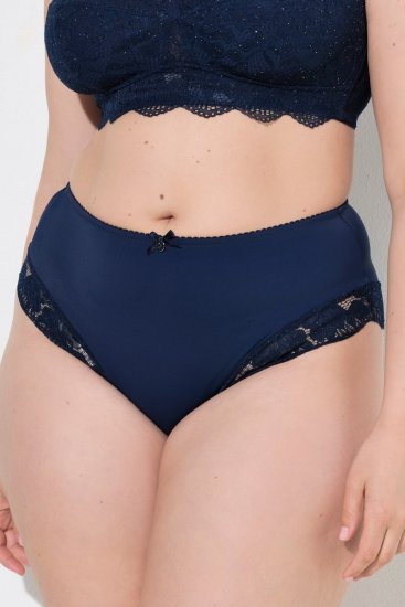 Ulla Popken 852930 Cuecas com renda Azul-marinho - Cuecas - 