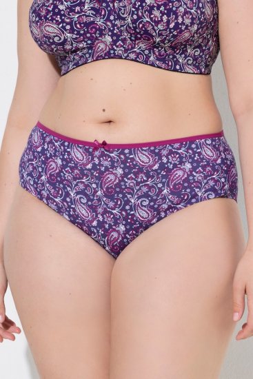 Ulla Popken 852935 Cuecas com flores pack de 5 Azul real - Cuecas - 