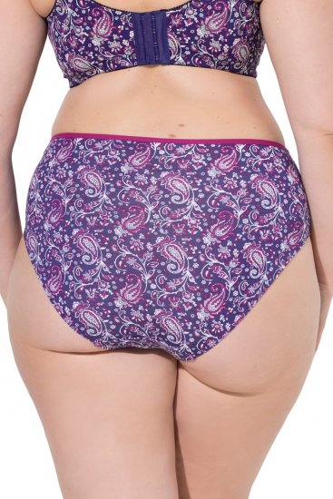 Ulla Popken 852935 Cuecas com flores pack de 5 Azul real - Cuecas - 