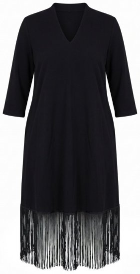 Ulla Popken 852937 Vestido de jersey Preto - Vestidos em jersey - 