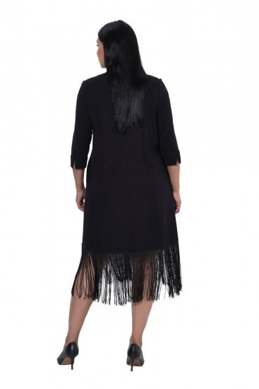 Ulla Popken 852937 Vestido de jersey Preto - Vestidos em jersey - 