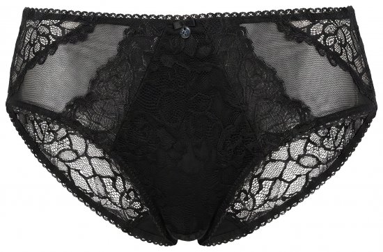 Ulla Popken 853040 Boxers com renda Preto - Cuecas - 