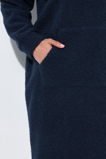 Ulla Popken 853353 Vestido de estar em casa com capuz Azul-marinho - Pijamas/Loungewear - 