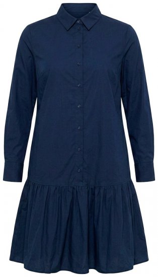 Ulla Popken 853457 Vestido de manga comprida Azul-marinho - Vestidos midi - Vestidos Midi Tamanhos Grandes