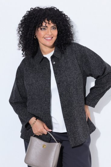 Ulla Popken 853477 Casaco Verde azeitona - Jaquetas - Casacos plus size para mulher