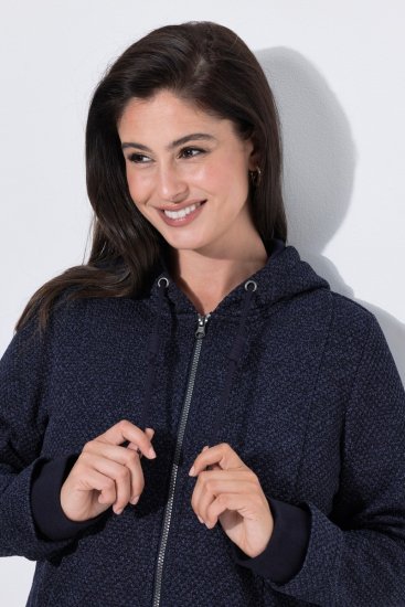 Ulla Popken 853577 Casaco polar Azul-marinho - Jaquetas - Casacos plus size para mulher