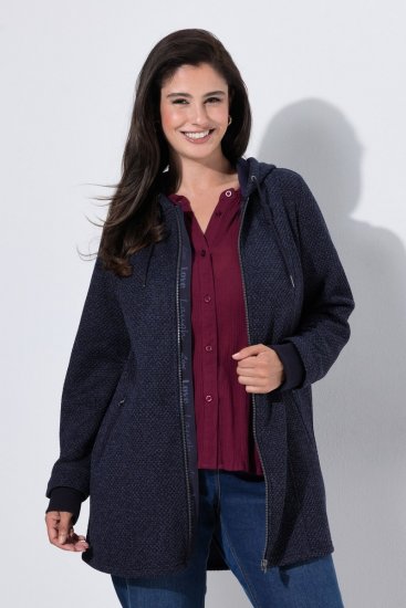 Ulla Popken 853577 Casaco polar Azul-marinho - Jaquetas - Casacos plus size para mulher