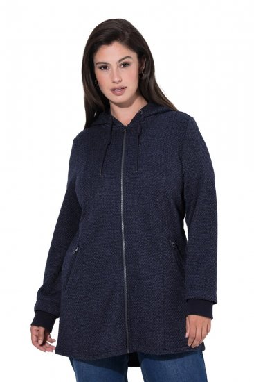 Ulla Popken 853577 Casaco polar Azul-marinho - Jaquetas - Casacos plus size para mulher