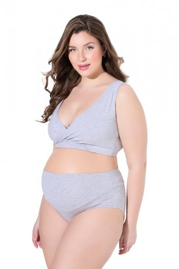 Ulla Popken 853611 Cuecas de grávida Cinzento mesclado - Cuecas - 