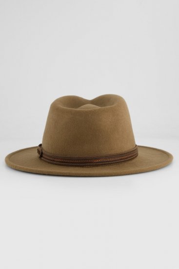 JP1880 853629 Chapéu de lã Castanho moca - Chapéus - 