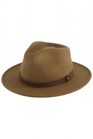 JP1880 853629 Chapéu de lã Castanho moca - Chapéus - 