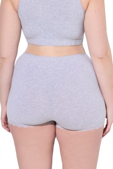 Ulla Popken 853631 Cuecas de grávida com renda Cinzento mesclado - Cuecas - 