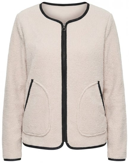 Ulla Popken 853685 Casaco teddy Champanhe - Jaquetas - Casacos plus size para mulher