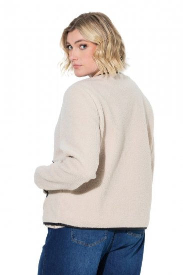 Ulla Popken 853685 Casaco teddy Champanhe - Jaquetas - Casacos plus size para mulher