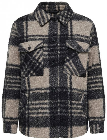 Ulla Popken 853709 Casaco teddy Bege - Jaquetas - Casacos plus size para mulher