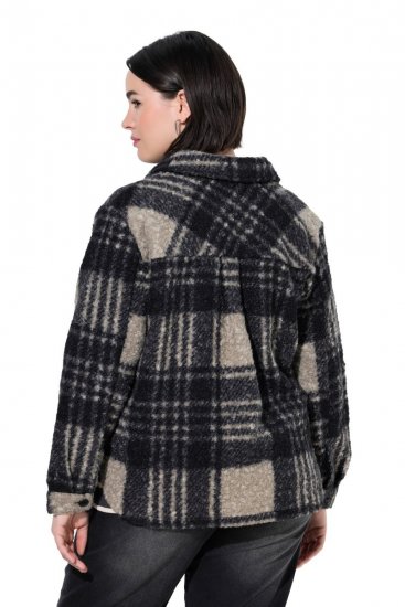 Ulla Popken 853709 Casaco teddy Bege - Jaquetas - Casacos plus size para mulher