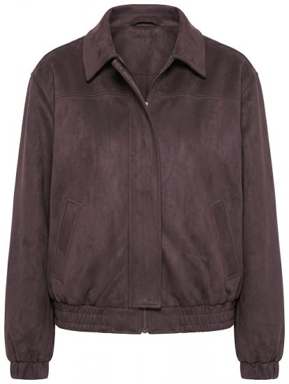 Ulla Popken 853792 Casaco de camurça sintética Castanho - Jaquetas - Casacos plus size para mulher
