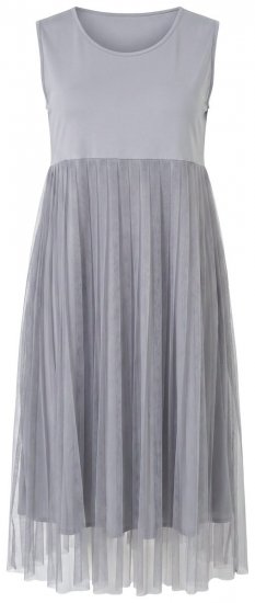 Ulla Popken 853879 Vestido midi evasê Cinzento - Vestidos midi - Vestidos Midi Tamanhos Grandes