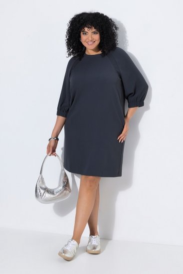 Ulla Popken 853946 Vestido com manga 3/4 Verde azeitona - Vestidos - Vestidos para todos os tamanhos