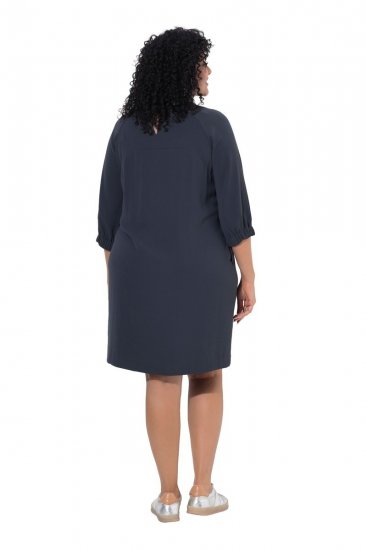Ulla Popken 853946 Vestido com manga 3/4 Verde azeitona - Vestidos - Vestidos para todos os tamanhos