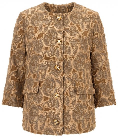 Ulla Popken 853996 Casaco Castanho claro - Jaquetas - Casacos plus size para mulher