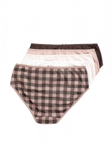 Ulla Popken 854114 Cuecas aos quadrados pack de 5 Taupe - Cuecas - 