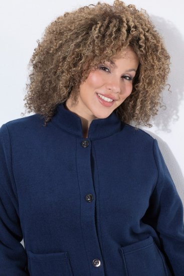 Ulla Popken 854200 Casaco polar Azul-marinho - Jaquetas - Casacos plus size para mulher