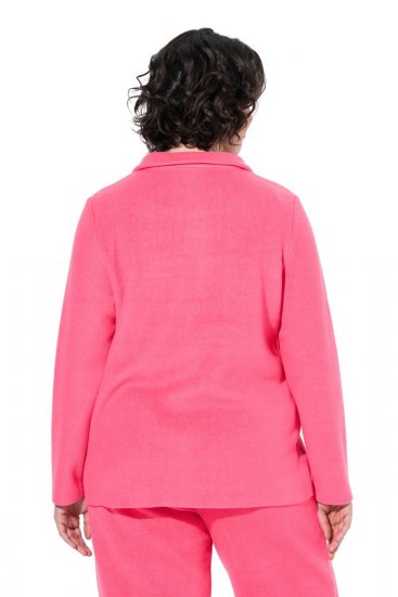 Ulla Popken 854200 Casaco polar Rosa - Jaquetas - Casacos plus size para mulher