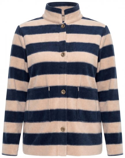 Ulla Popken 854366 Casaco polar Castanho claro - Jaquetas - Casacos plus size para mulher