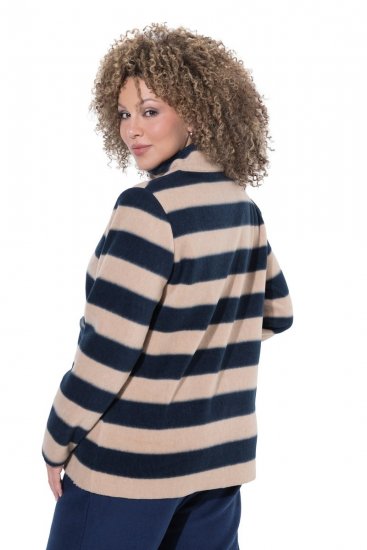 Ulla Popken 854366 Casaco polar Castanho claro - Jaquetas - Casacos plus size para mulher