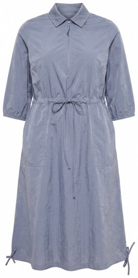 Ulla Popken 854413 Vestido midi com cordão Cinzento - Vestidos midi - Vestidos Midi Tamanhos Grandes