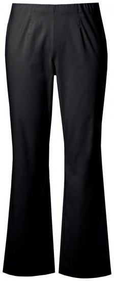 Ulla Popken 854910 Calças stretch quentes com cós elástico Preto - Calças de tecido - Calças Largas Femininas Plus Size