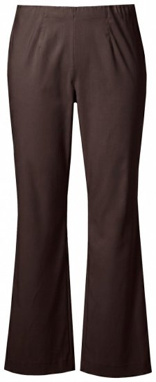Ulla Popken 854910 Calças stretch quentes com cós elástico Castanho mogno - Calças de tecido - Calças Largas Femininas Plus Size