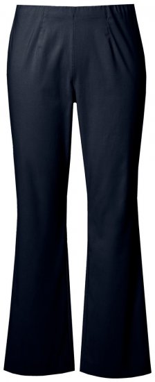 Ulla Popken 854910 Calças stretch quentes com cós elástico Azul-marinho - Calças de tecido - Calças Largas Femininas Plus Size
