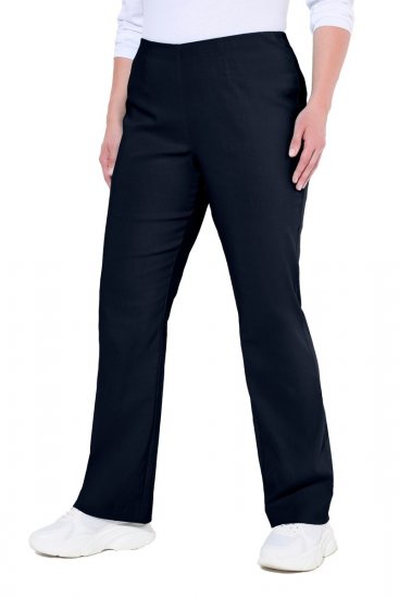 Ulla Popken 854910 Calças stretch quentes com cós elástico Azul-marinho - Calças de tecido - Calças Largas Femininas Plus Size