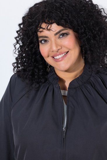 Ulla Popken 854962 Blusão bomber Verde azeitona - Jaquetas - Casacos plus size para mulher
