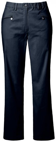 Ulla Popken 854987 Calças stretch quentes com cós confortável Azul-marinho - Calças de tecido - Calças Largas Femininas Plus Size